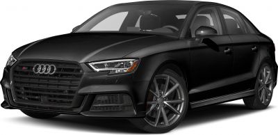 Front grille and alloy wheel of black sedan