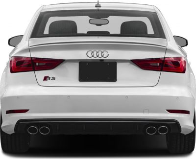 Rear view with quad exhausts and distinctive taillights
