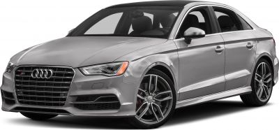 Sporty sedan front side view with sleek alloy wheels and LED headlights