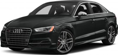 Front grille and alloy wheels of a black sedan car