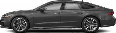 Sleek side profile with smooth lines and alloy wheels