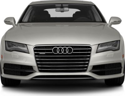 Front grille and headlights of luxury sedan
