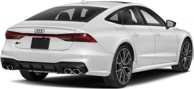 Rear view showcasing quad exhausts, LED taillights, and alloy wheels