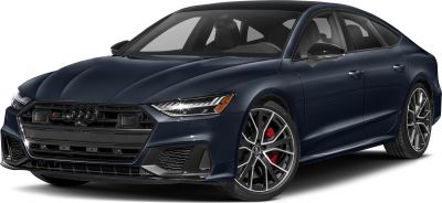 Front view showing LED headlights, black grille, and alloy wheels with red brakes
