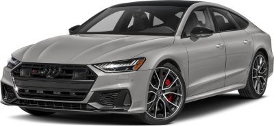 Front view with LED headlights and alloy wheels with red brake calipers