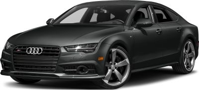 Front fascia with grille and aggressive alloy wheels of luxury hatchback