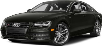 Front angled view of sleek luxury sedan with LED headlights and sporty alloy wheels.