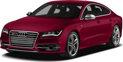 Red luxury sedan with distinct front grille, LED headlights, and alloy wheels
