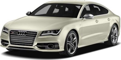 Front view of luxury sedan with LED headlights and chrome grille