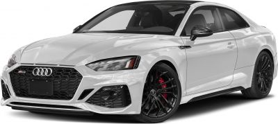 Front-side view with sporty grille, sleek headlights, and black wheels