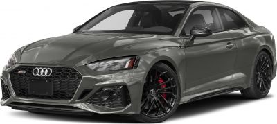 Front view featuring honeycomb grille and black multi-spoke wheels with red brake calipers
