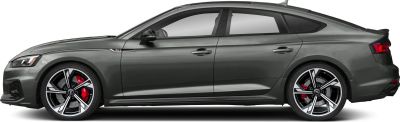 Side profile with dual-tone alloy wheels and red brake calipers