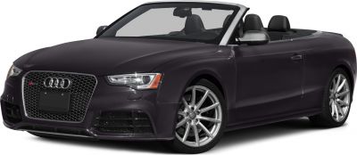 Convertible front view with sporty grille and alloy wheels