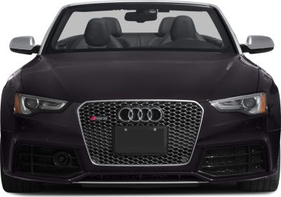 Distinctive honeycomb grille and sleek LED headlights of a convertible