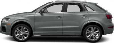 Side profile of an SUV with sleek design and alloy wheels