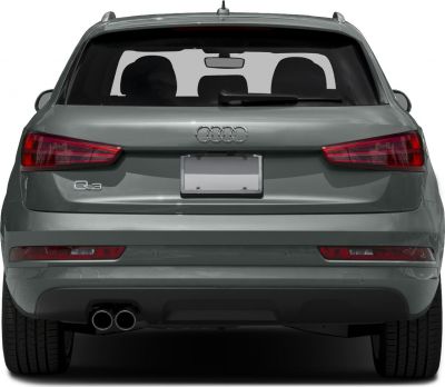 Rear view with tail lights and dual exhaust pipes