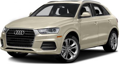Front and side view of SUV with distinct grille, headlight, and alloy wheels
