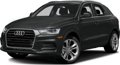 Front-side view with LED headlights and alloy wheels