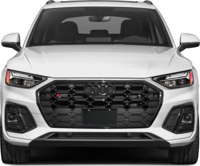Hexagonal black grille and angular LED headlights