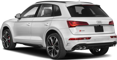 Rear-side profile showing LED taillights, alloy wheels, and quad exhaust.