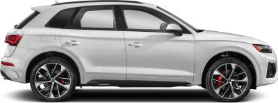 SUV side profile with alloy wheels and red brake calipers