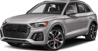Front three-quarter SUV view with black hexagonal grille and alloy wheels