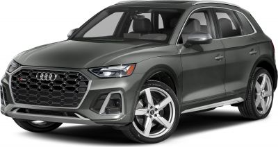 Front side angle of SUV with honeycomb grille and alloy wheels