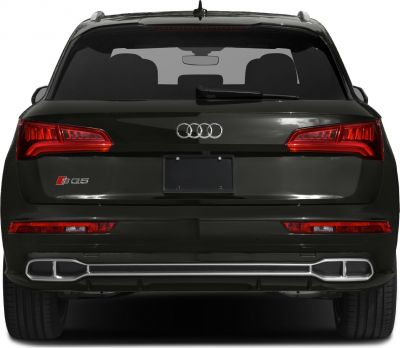 SUV rear view with LED taillights and dual exhaust outlets