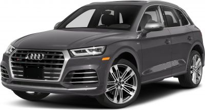 Front and side view of premium SUV with LED headlights and alloy wheels