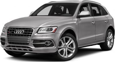 Front angled view with signature grille and LED headlights