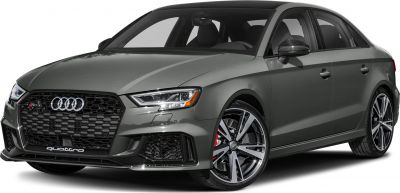 Sporty front grille, LED headlights, and alloy wheels of a performance sedan