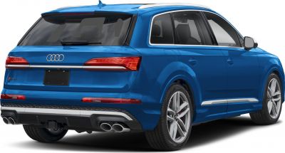 Rear and side view showing quad exhaust and modern alloy wheels