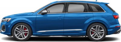 Side profile of SUV with sporty alloy wheels and sharp body lines.