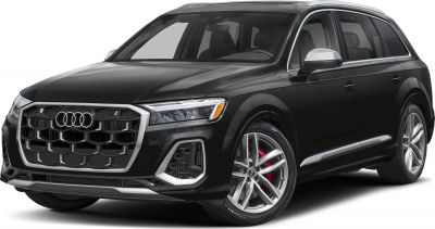 Black SUV with aggressive front grille and alloy wheels.