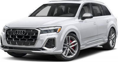 Front view with bold grille and LED headlights