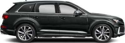 Side profile of a sleek SUV with alloy wheels and modern design.