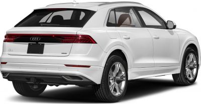 Rear view of luxury SUV with LED tail lights and alloy wheels