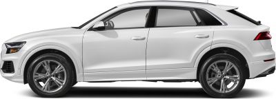 Side profile of a modern luxury SUV with distinctive wheels.