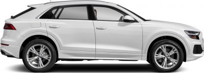 Side profile view of luxury SUV with alloy wheels and sleek design