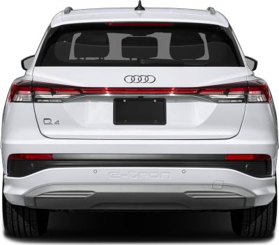 Rear view of electric SUV with sleek taillights and license plate area