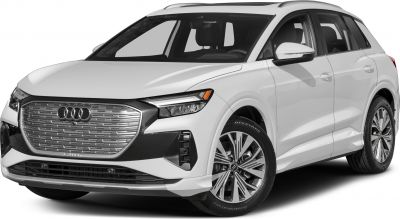 Electric SUV front design with LED headlights and alloy wheels