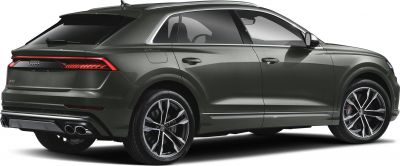 Rear side view with taillights, dual exhaust, and alloy wheels.