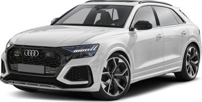 Front angle view featuring aggressive grille and LED headlights
