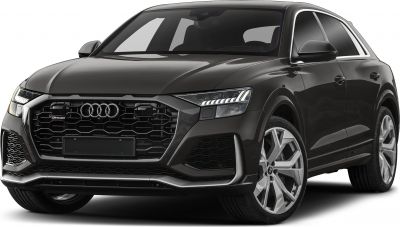 Black luxury SUV with honeycomb grille and LED headlights