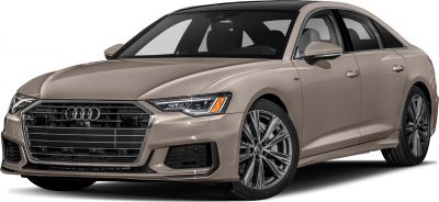 Front side view with LED headlights and alloy wheels on sedan