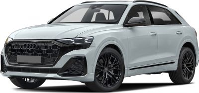Electric SUV with bold grille and black multi-spoke alloy wheels