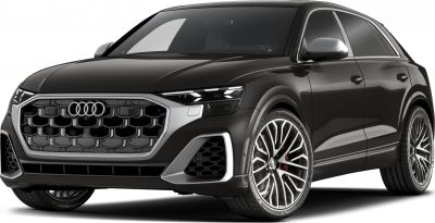 Front view with aggressive grille and stylish alloy wheels