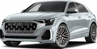 Front view with distinctive grille and alloy wheels