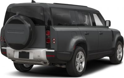SUV rear side with external spare tire and rear light cluster