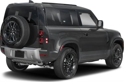 Black SUV rear with spare tire mounted and vertical tail lights